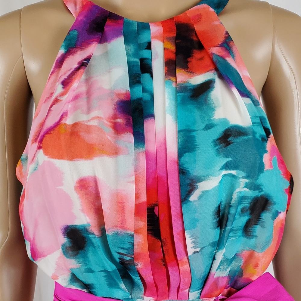 Eliza J floral pleated dress size 8 - Picture 4 of 8